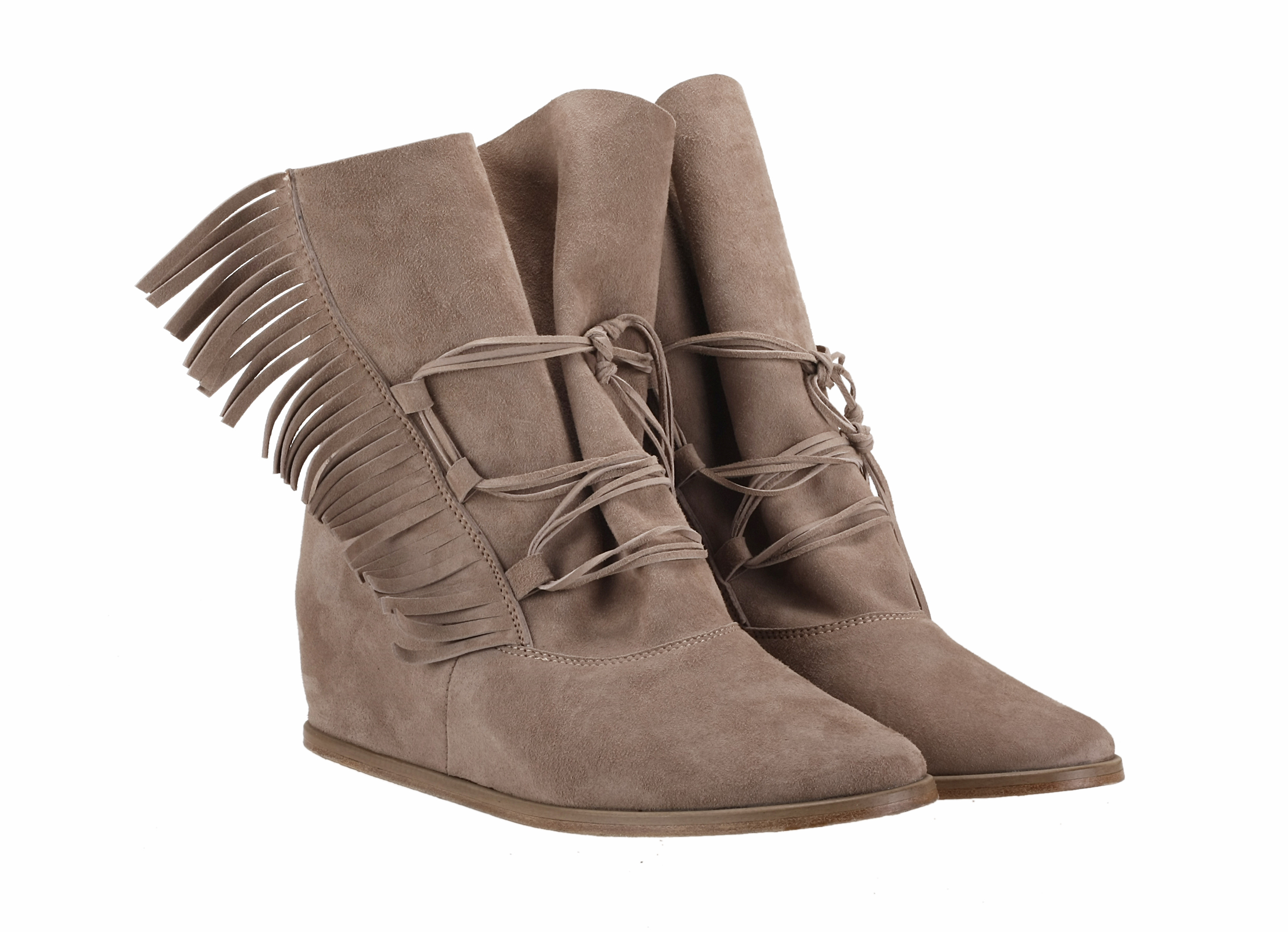 BOTKI Z FRĘDZLAMI RK BEIGE - obrazek 2