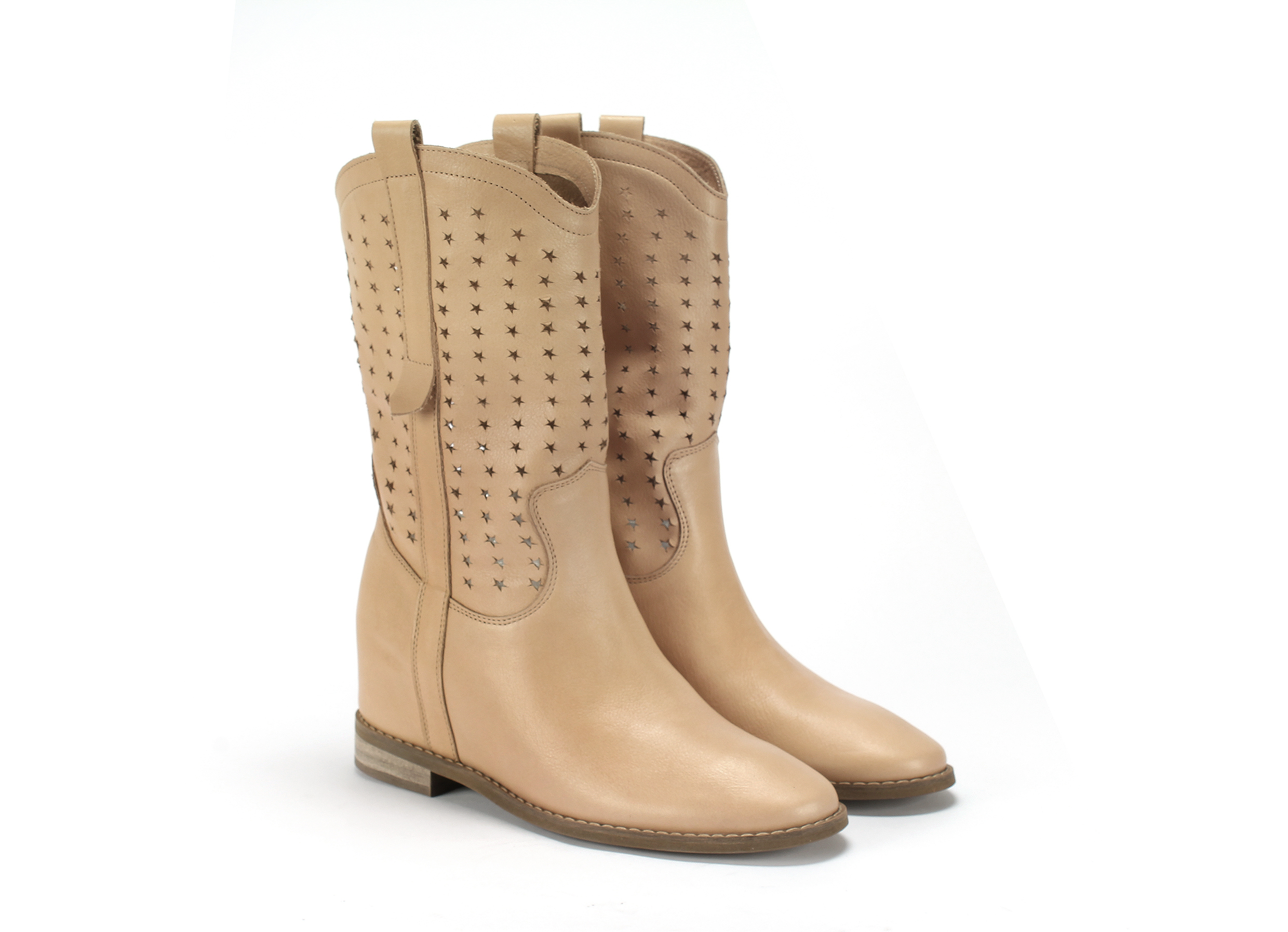 BOTKI DAMSKIE NATALIE Z AŻUROWĄ CHOLEWĄ - obrazek 2